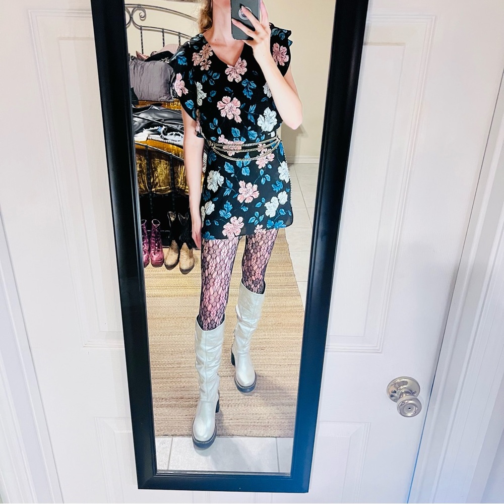 Black floral dress